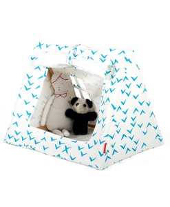 Blaues Mini Zelt mit Schwalben von DEUZ auf www.mina-lola.com