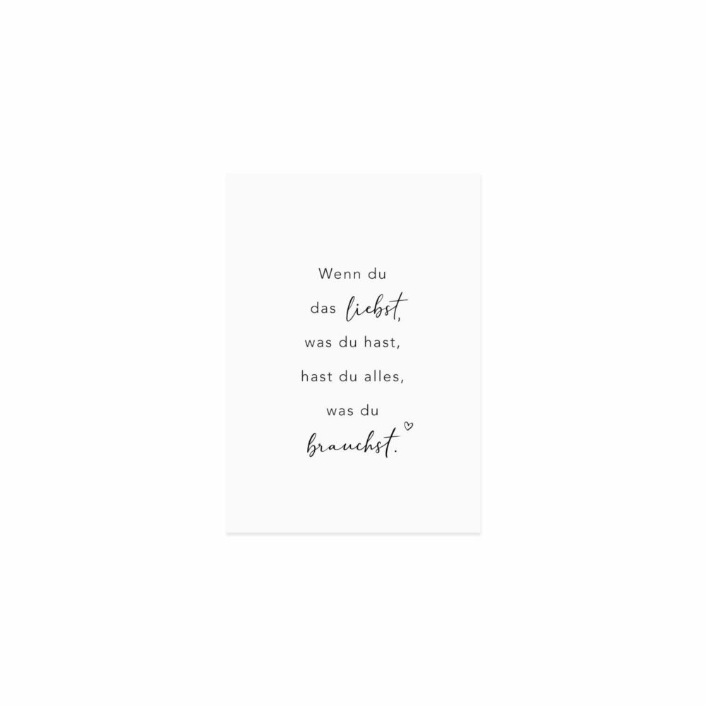 Postkarte_alleswasdubrauchst_Weiß_Eulenschnitt Grusskarte "Alles was du brauchst" Eulenschnitt auf www.mina-lola.com