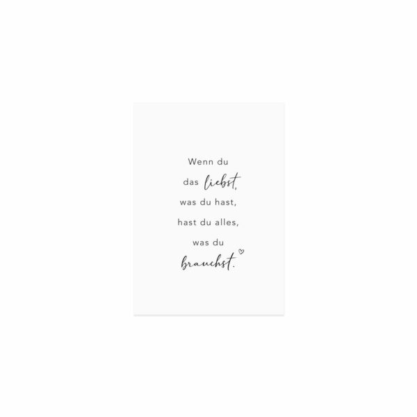 Postkarte_alleswasdubrauchst_Weiß_Eulenschnitt Grusskarte "Alles was du brauchst" Eulenschnitt auf www.mina-lola.com